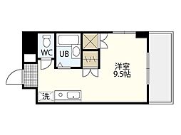 久保田ビル 3階ワンルームの間取り