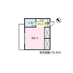 田川ビル 3階ワンルームの間取り