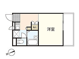 レオパレスシンセー 3階ワンルームの間取り
