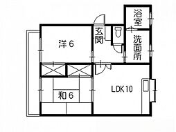 パル翠町（ファミリー） 1階2LDKの間取り