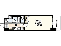 ウイング宝町サード 14階1Kの間取り