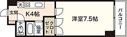 エル・プエンテ 1Kの間取図画像