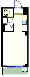 パークハイツ 1階ワンルームの間取り