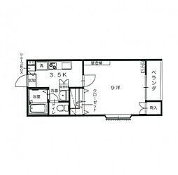 Chien　Blen 1階1Kの間取り