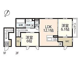 間取図画像 2LDK