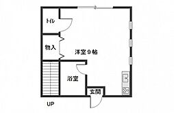 高野アパート 1階ワンルームの間取り