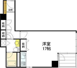 JR山陽本線 広島駅 徒歩13分の賃貸マンション 5階ワンルームの間取り