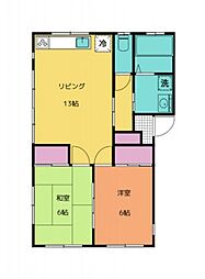 ビューパレー.MS 2LDKの間取図画像