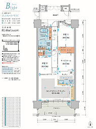 ヴェルディタワーヴィレッジ宇品West 17階2SLDKの間取り