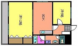 シティハウスおがわ 2DKの間取図画像