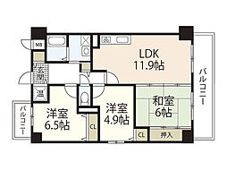 フェリシア西広島駅前 3LDKの間取図画像