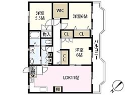 プルミエール高須 3LDKの間取図画像