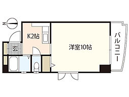 シャルム山田 1Kの間取図画像