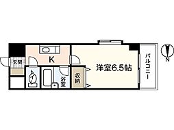 エイトプラザ横川 1Kの間取図画像
