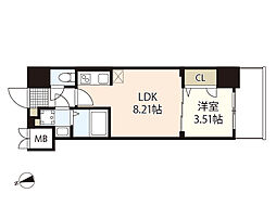 S-RESIDENCE観音公園aloria 1LDKの間取図画像