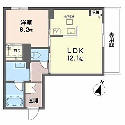 Balloonflower North 1LDKの間取図画像