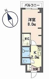 エトワールNK 1Kの間取図画像