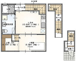 s.a.box寺家B 1LDKの間取図画像