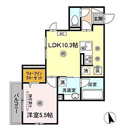 グランシャリオ 1LDKの間取図画像