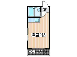 イレブンマンション ワンルームの間取図画像