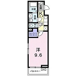 ラベレッツァ 1Kの間取図画像