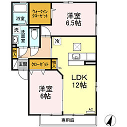 サニーコート玉木 2LDKの間取図画像