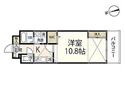 第25やたがいビル 1Kの間取図画像