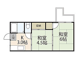 藤井ビル 2Kの間取図画像