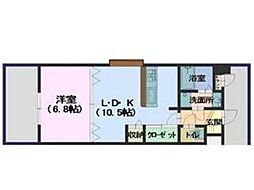 シビックコアエム 1LDKの間取図画像