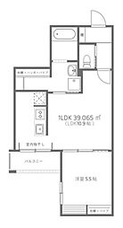 (仮称)Lien五日市駅前 1LDKの間取図画像
