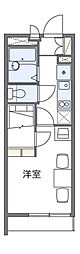 レオパレス有朋 1Kの間取図画像