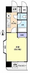プライム出島 1Kの間取図画像