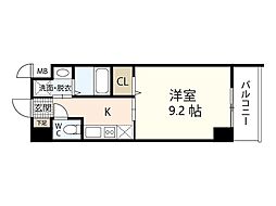 S-RESIDENCE宇品5丁目1 1Kの間取図画像
