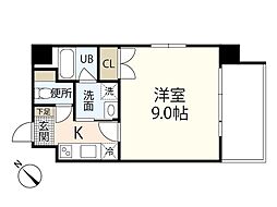 Palaisgrace中広 1Kの間取図画像