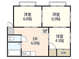コーポスミダ 3DKの間取図画像