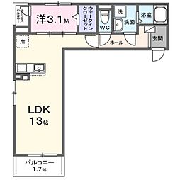 ケイ・カドヤ 1LDKの間取図画像