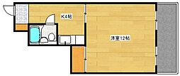 エステート山根 1Kの間取図画像