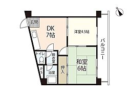 東宝ビル 2DKの間取図画像