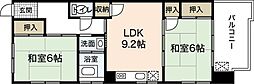 重岡ビル 6階2LDKの間取り