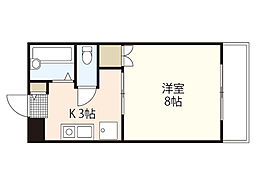 テルセーロパートナーマンション 3階1Kの間取り