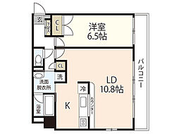 玉井マンション 2階1LDKの間取り