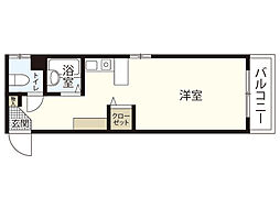miraizu宇品 3階ワンルームの間取り