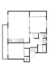 ヴィラナリー廿日市　82号棟 4階2LDKの間取り
