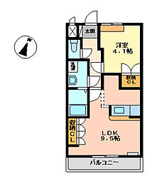 間取図画像 1LDK