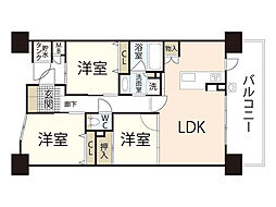 ラインヴァント東雲 4階3LDKの間取り