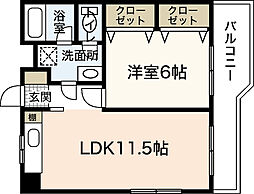 田中ビル 4階1LDKの間取り