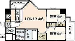 Lion銀山町 12階2LDKの間取り