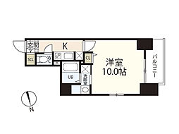 Ｓ−ＲＥＳＩＤＥＮＣＥ国泰寺町二丁目 3階1Kの間取り