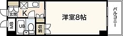 井口クイーンズコート 1階1Kの間取り