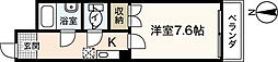ミクリヤビル 4階1Kの間取り